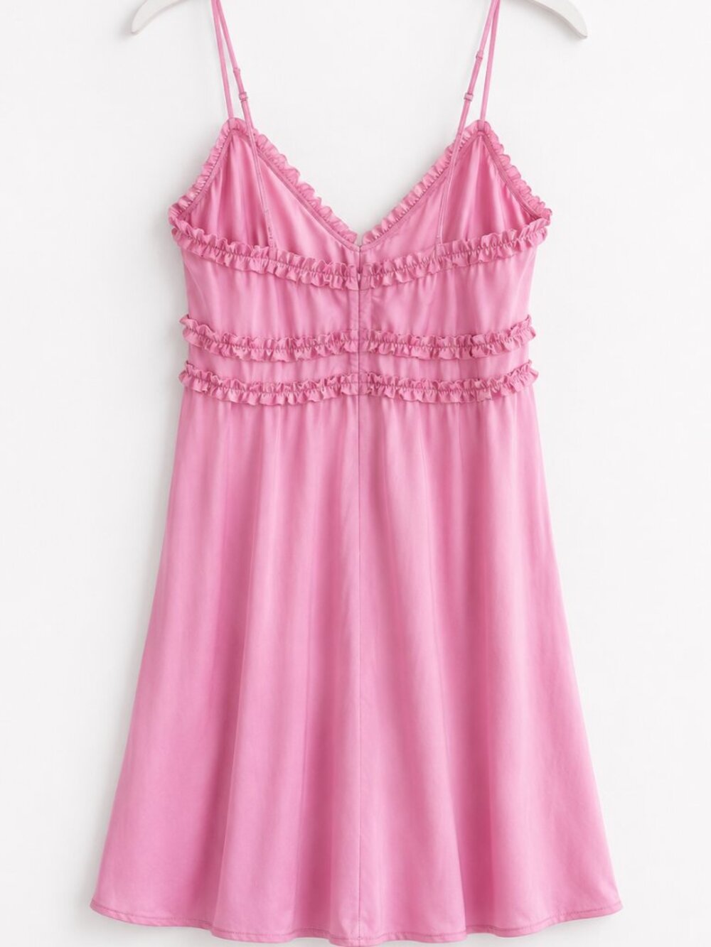 Trixxi Pink Ruffle Babydoll Mini Dress Y2K Girlhood Summer Size M Fits Small - Picture 5 of 9